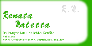 renata maletta business card